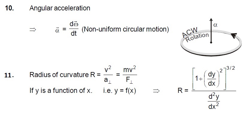 physics formulas