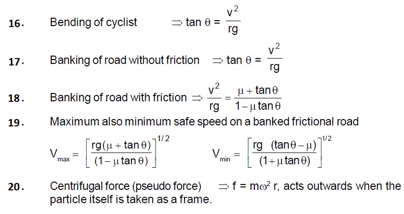 physics formulas